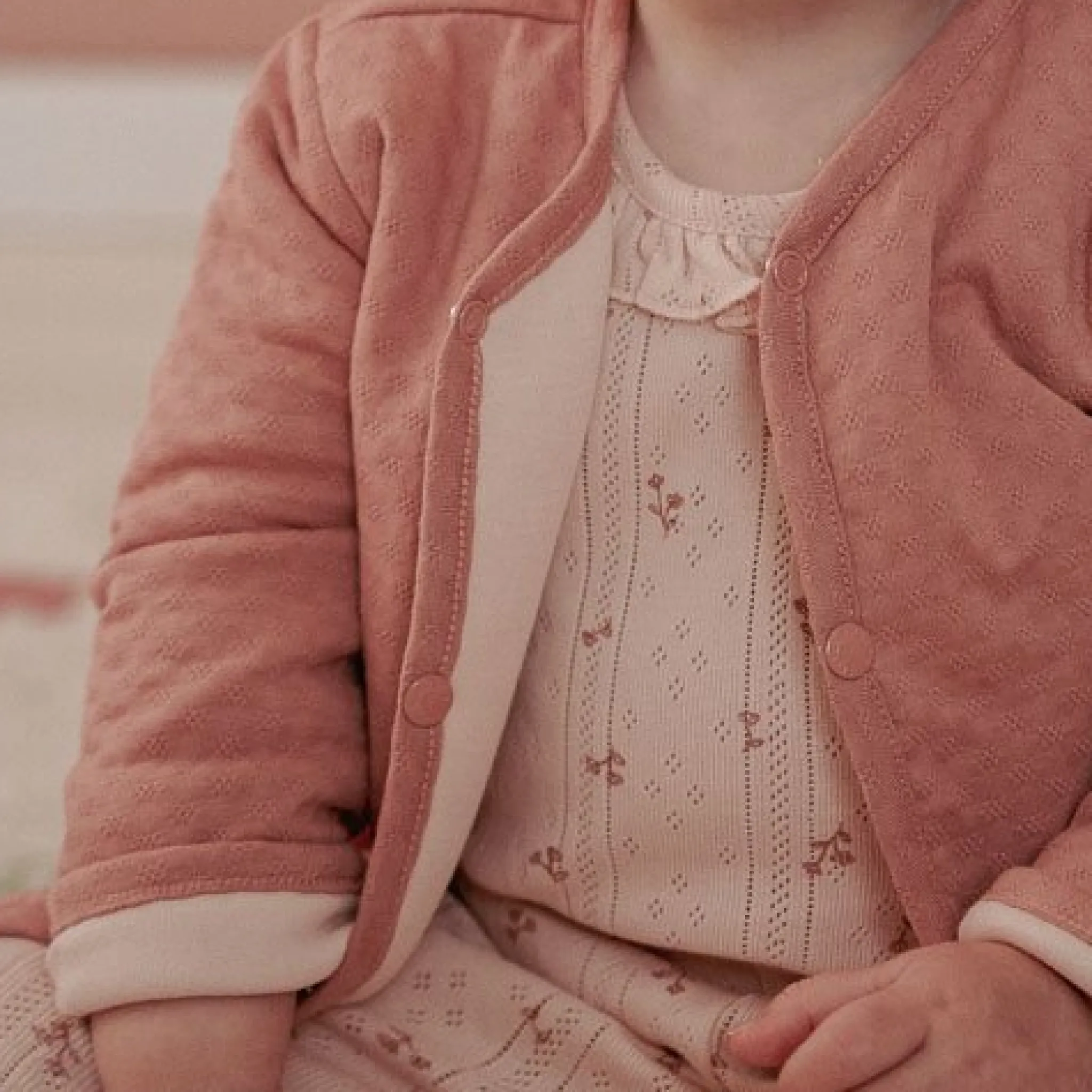Little Dutch Reversible jacket - Pink - Fairy Garden New