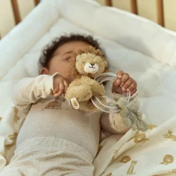 Little Dutch Ring Rattle Lion - Yellow Clearance