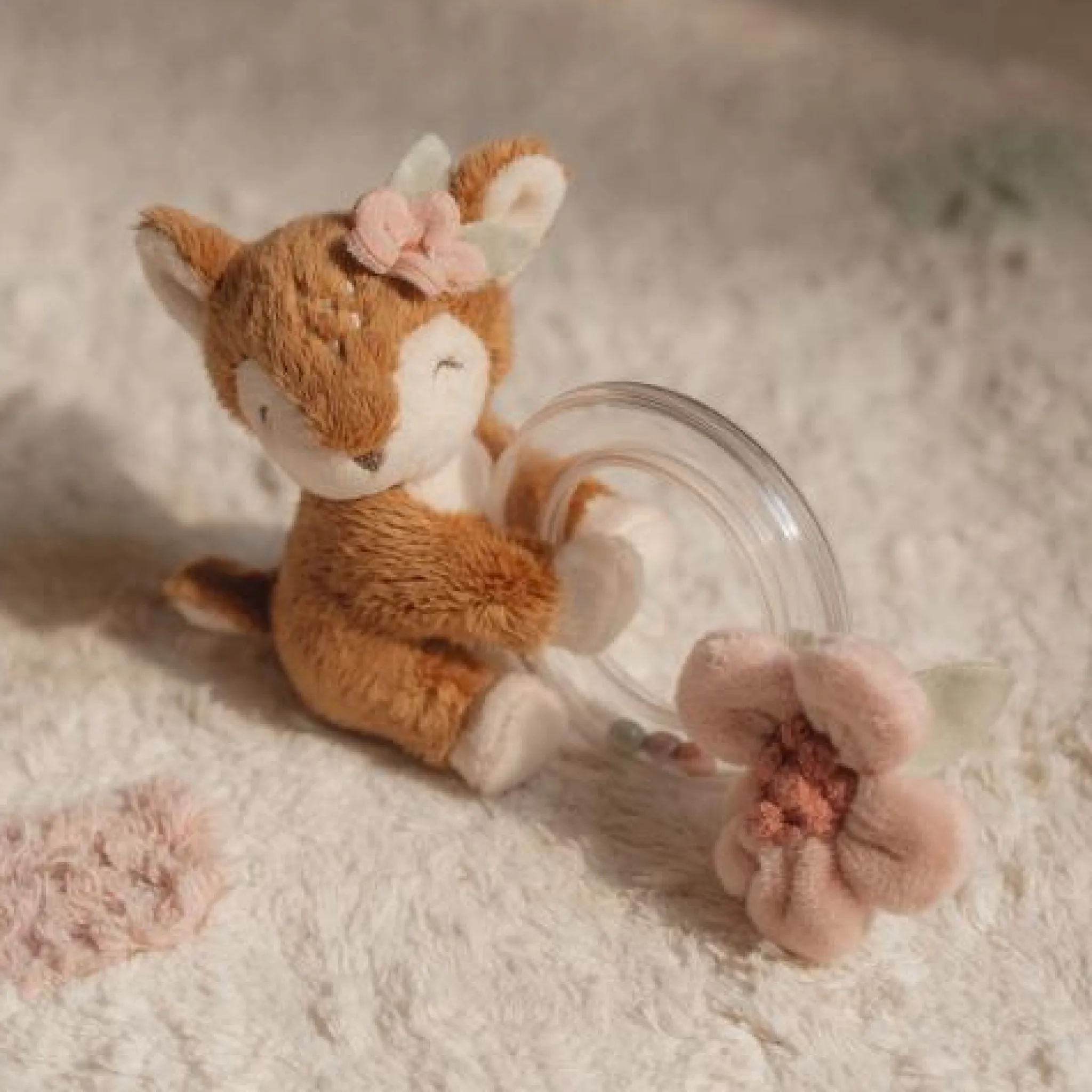 Little Dutch Ring Rattle - Pink - Fairy Garden New