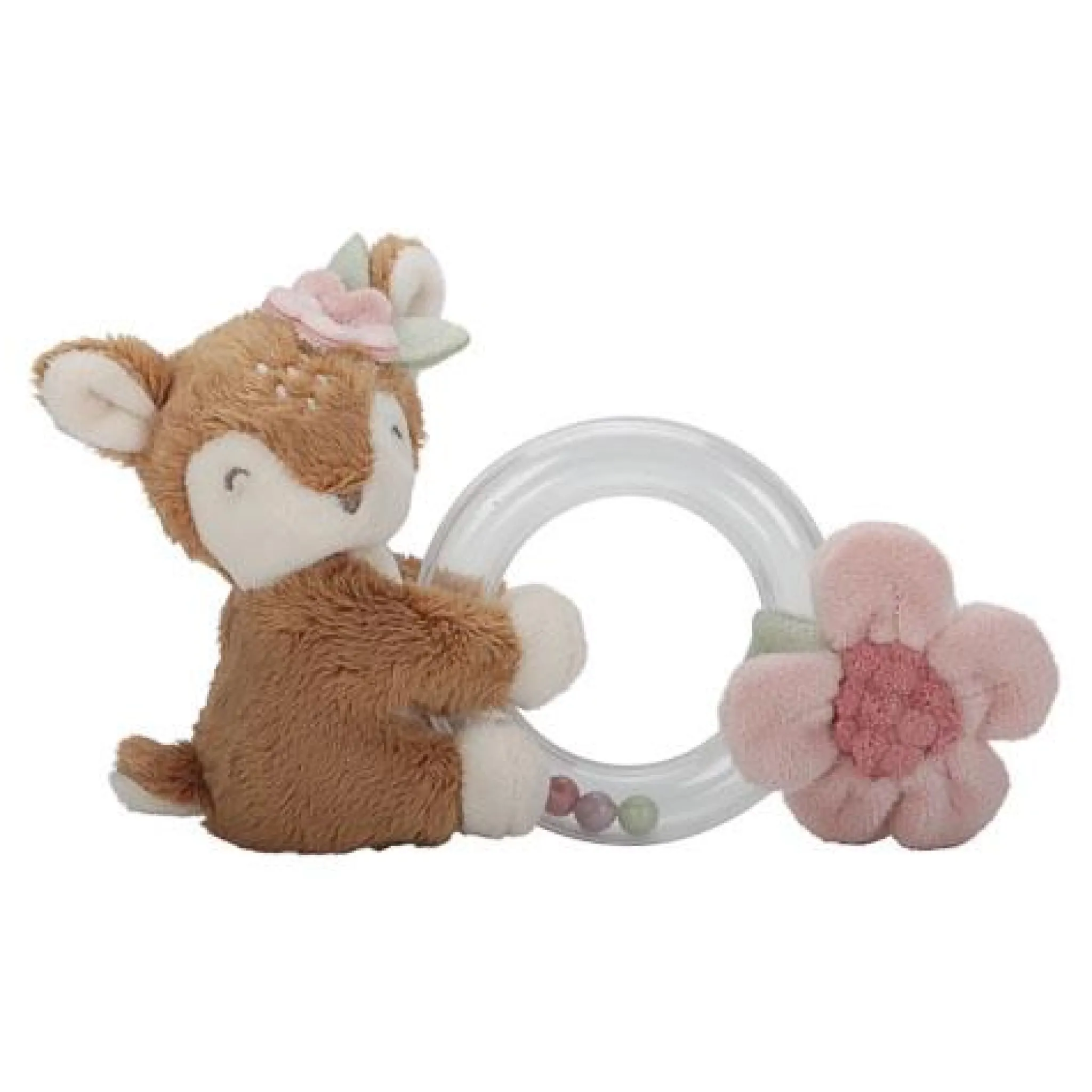 Little Dutch Ring Rattle - Pink - Fairy Garden New