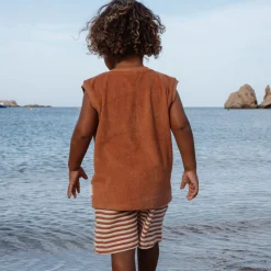 Little Dutch Shirt and shorts set - Brown Hot