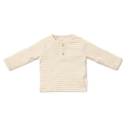 Little Dutch Shirt long sleeve - Beige - Newborn Naturals - Stripe Best