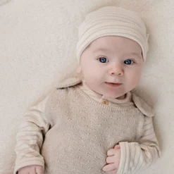 Little Dutch Shirt long sleeve - Beige - Newborn Naturals - Stripe Best