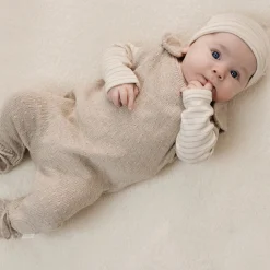 Little Dutch Shirt long sleeve - Beige - Newborn Naturals - Stripe Best