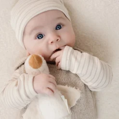 Little Dutch Shirt long sleeve - Beige - Newborn Naturals - Stripe Best