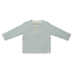 Little Dutch Shirt long sleeve - Blue - Forest Friends - Stripe New