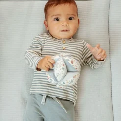 Little Dutch Shirt long sleeve - Blue - Forest Friends - Stripe New