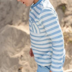 Little Dutch Shirt long sleeve - Blue - Steel Blue Stripe Sale