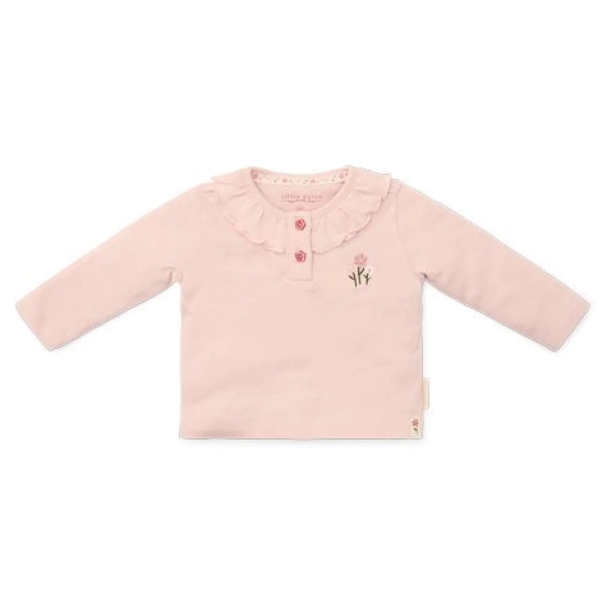 Little Dutch Shirt long sleeve - Light pink - Fairy Garden Hot