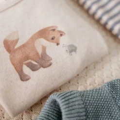 Little Dutch Shirt long sleeve - Sand - Forest Friends - Little Fox Sale