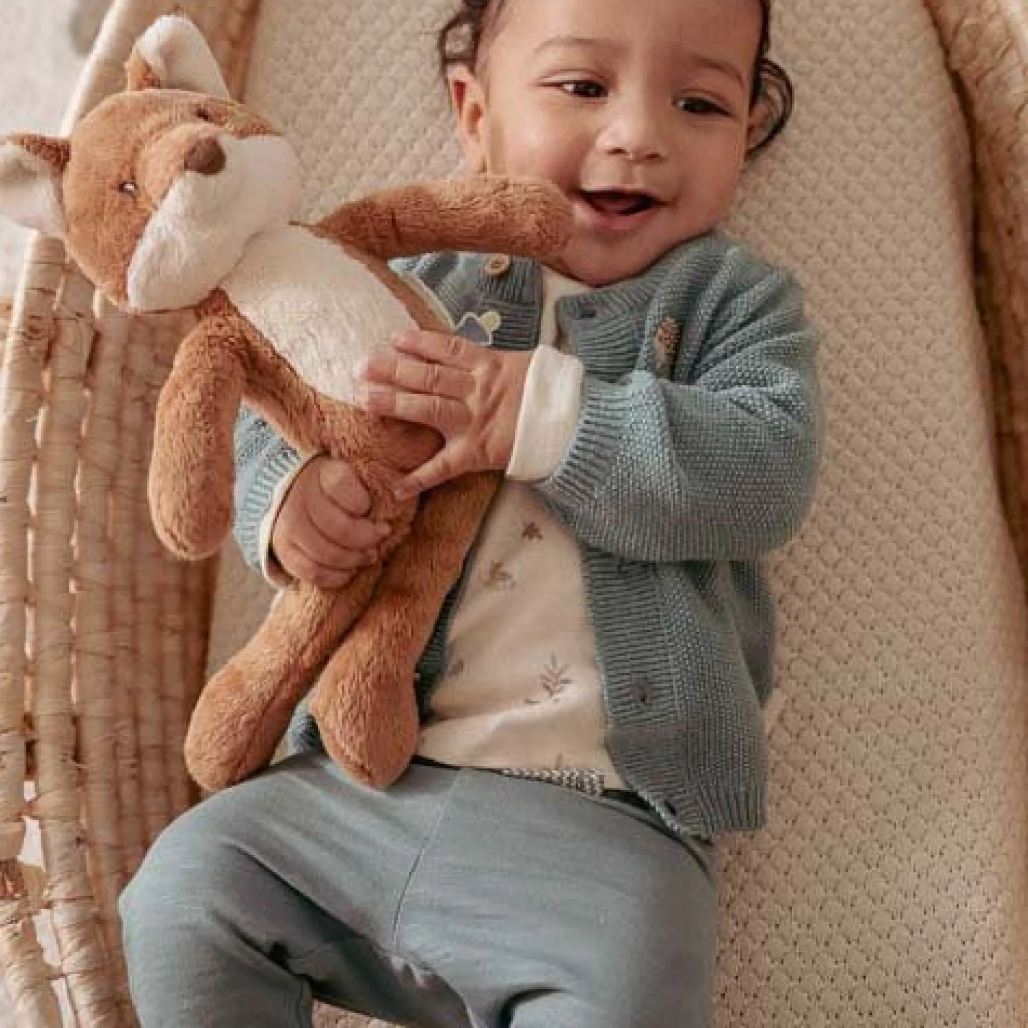 Little Dutch Shirt long sleeve - Sand - Forest Friends - All over print Sale