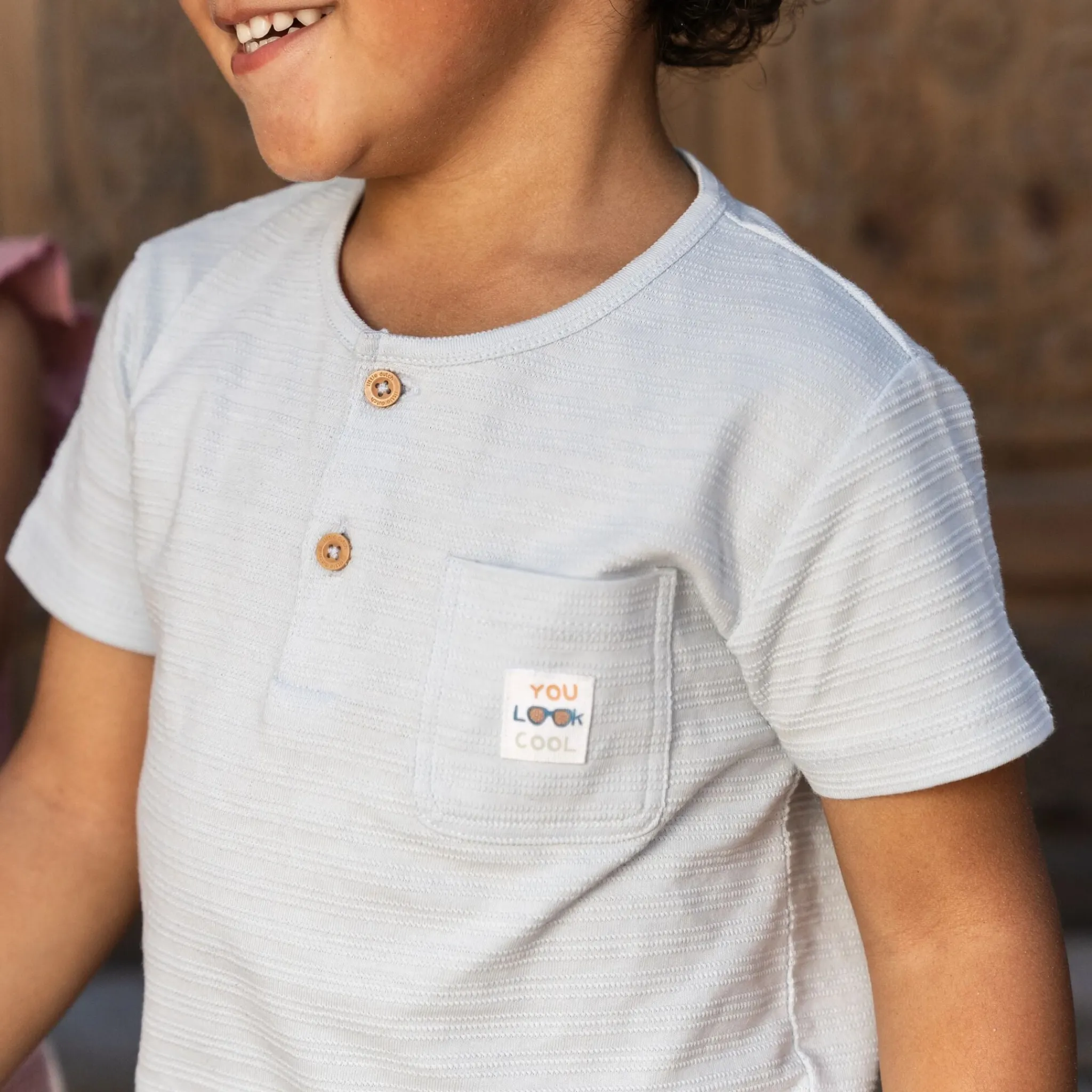 Little Dutch Shirt short sleeve - Blue Discount