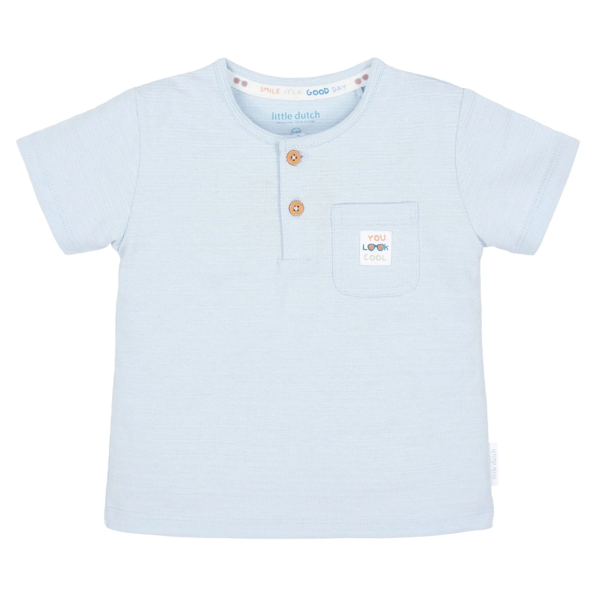 Little Dutch Shirt short sleeve - Blue Discount