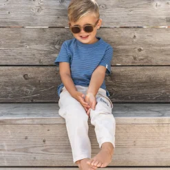 Little Dutch Shirt short sleeve - Blue - Indigo Stripe New