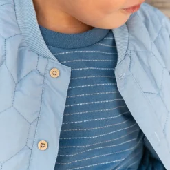 Little Dutch Shirt short sleeve - Blue - Indigo Stripe New
