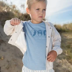 Little Dutch Shirt short sleeve print - Blue Clearance
