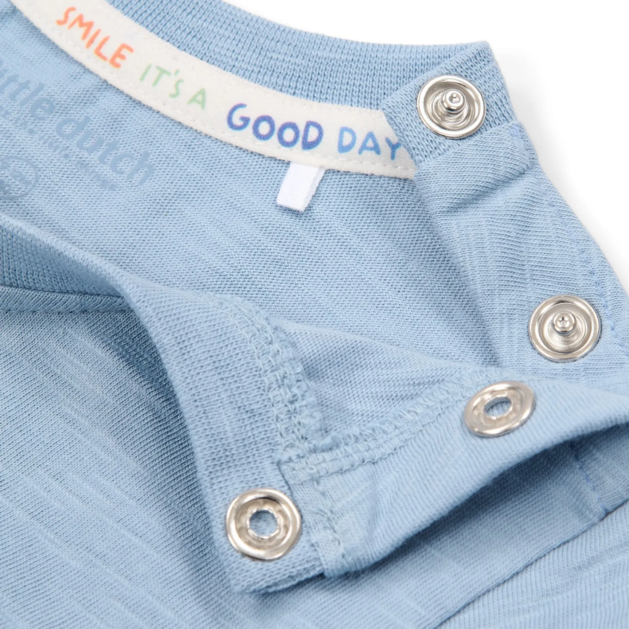 Little Dutch Shirt short sleeve print - Blue Clearance