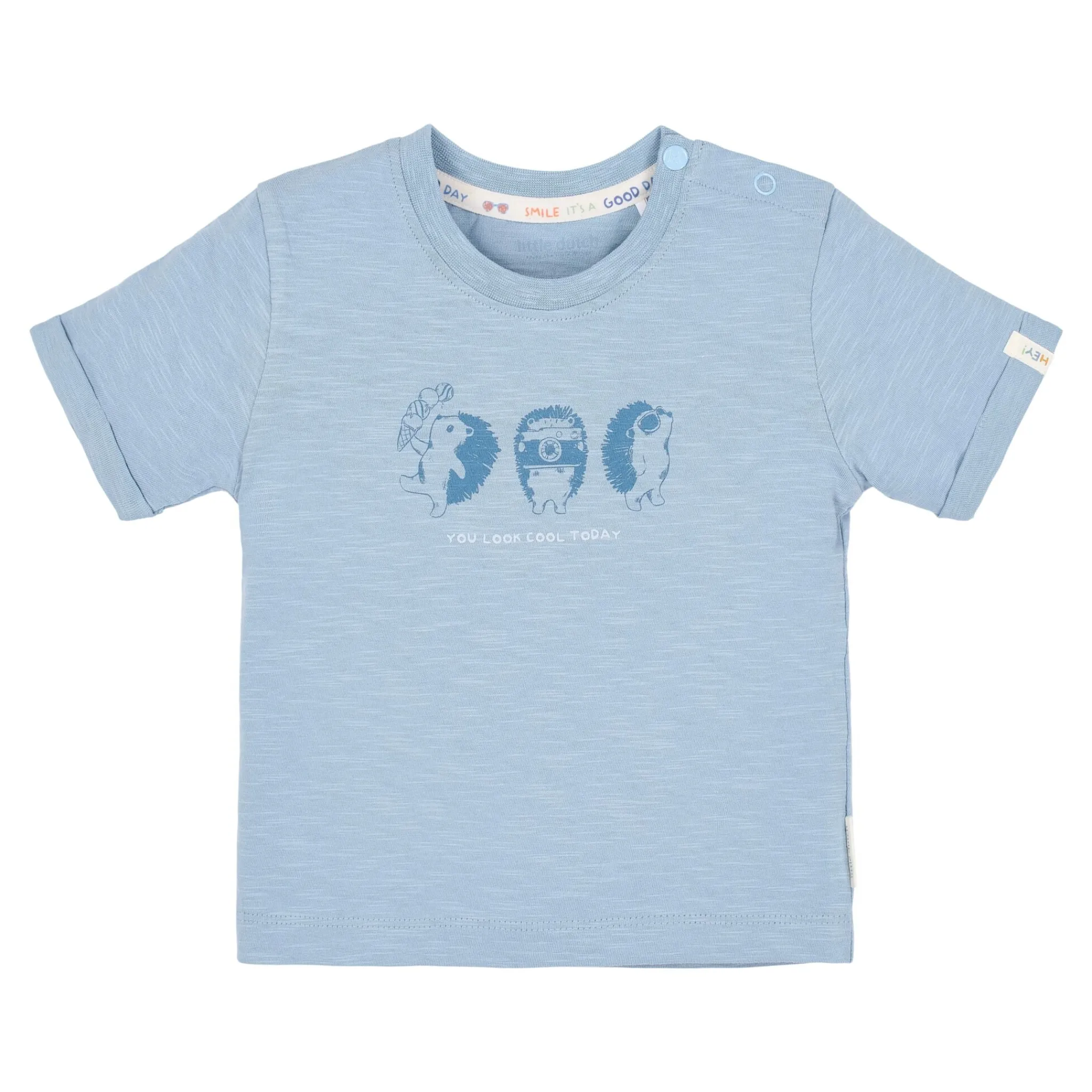 Little Dutch Shirt short sleeve print - Blue Clearance