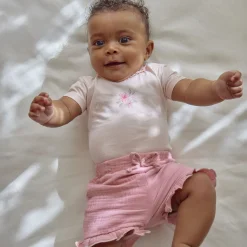 Little Dutch Short sleeve romper - Pink Discount