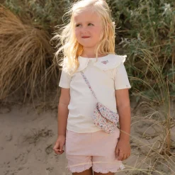 Little Dutch Short sleeve shirt with collar - White