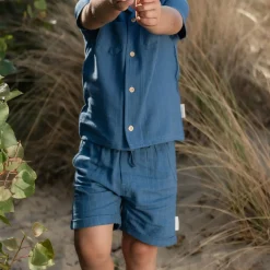 Little Dutch Shorts linen - Blue Clearance