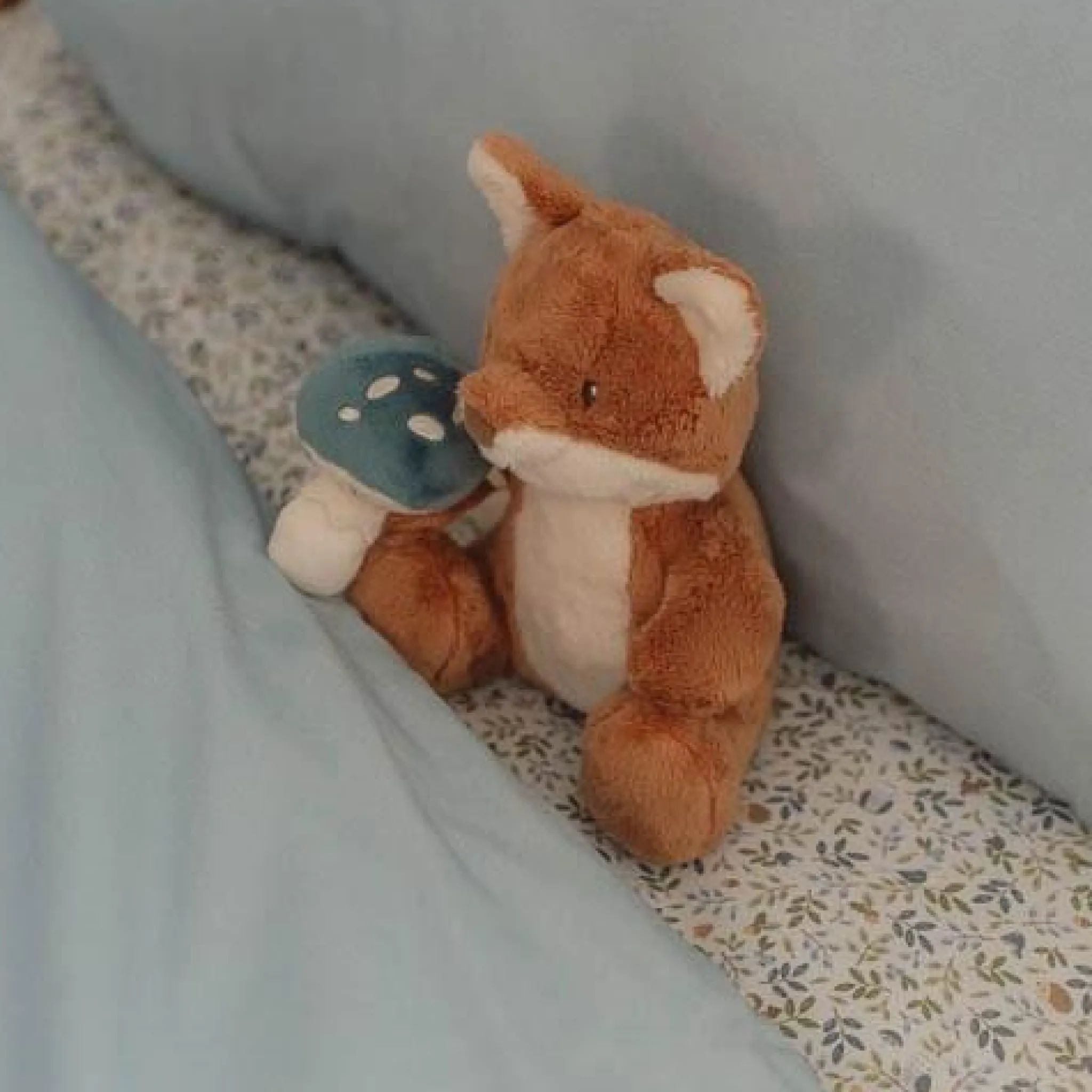 Little Dutch Single fitted sheet - Blue - Forest Friends - Forest Adventure Clearance