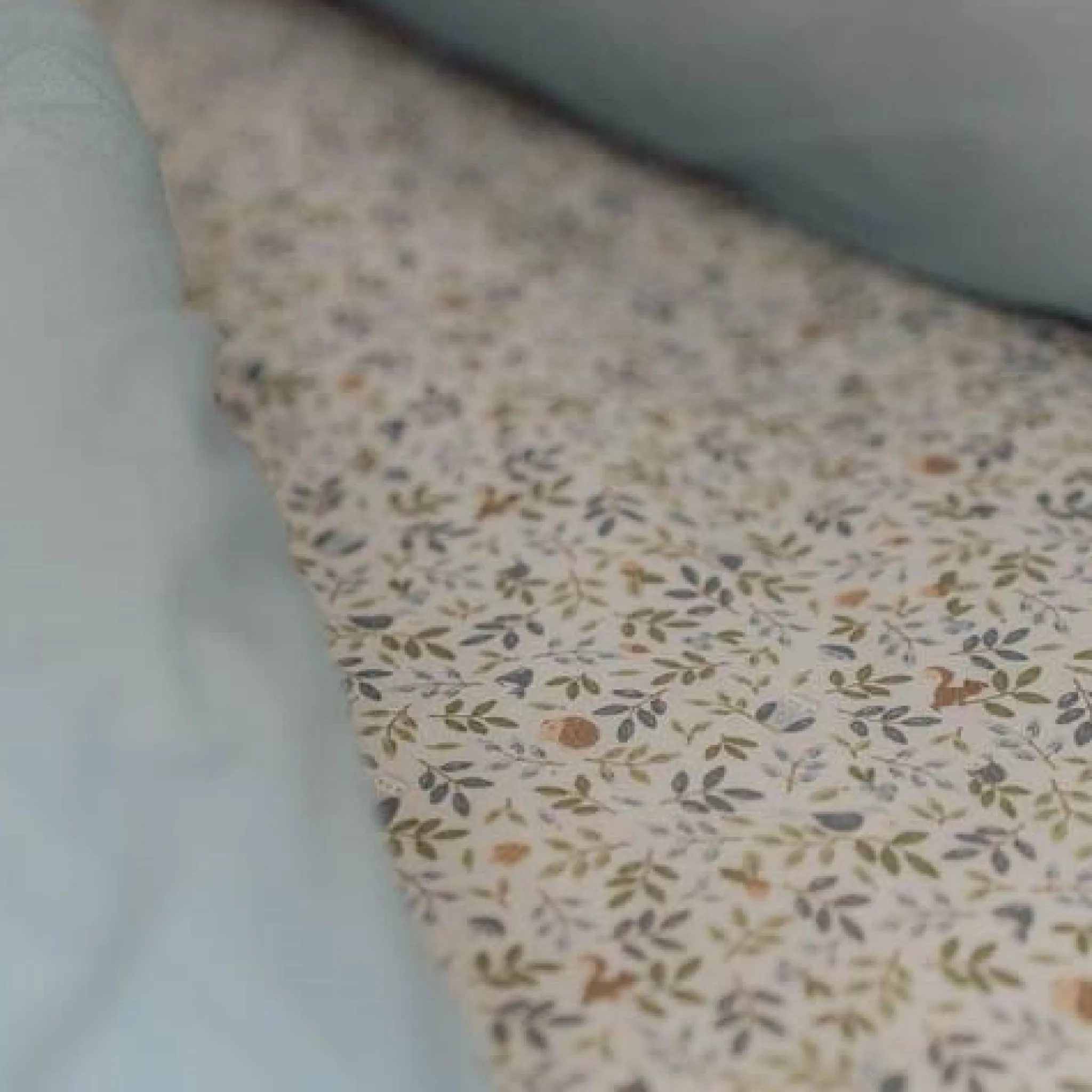 Little Dutch Single fitted sheet - Blue - Forest Friends - Forest Adventure Clearance