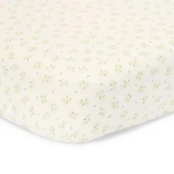 Little Dutch Single fitted sheet - Green - Essentials - Blueberry Leaves