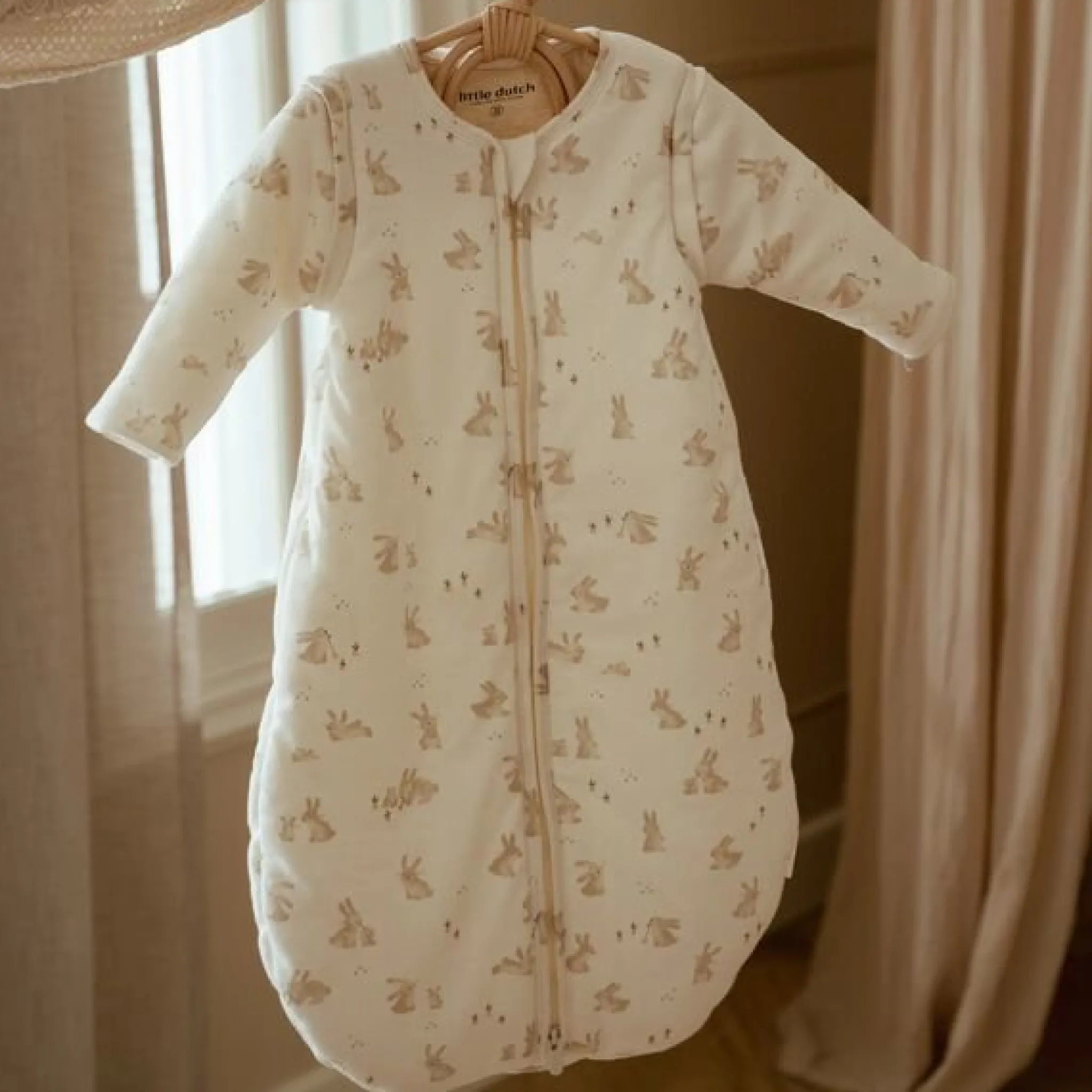 Little Dutch Sleeping bag winter – White – Size 90 cm – Newborn Naturals – Baby Bunny
