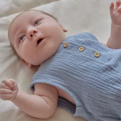 Little Dutch Sleeveless romper - Blue Sale