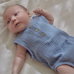 Little Dutch Sleeveless romper - Blue Sale