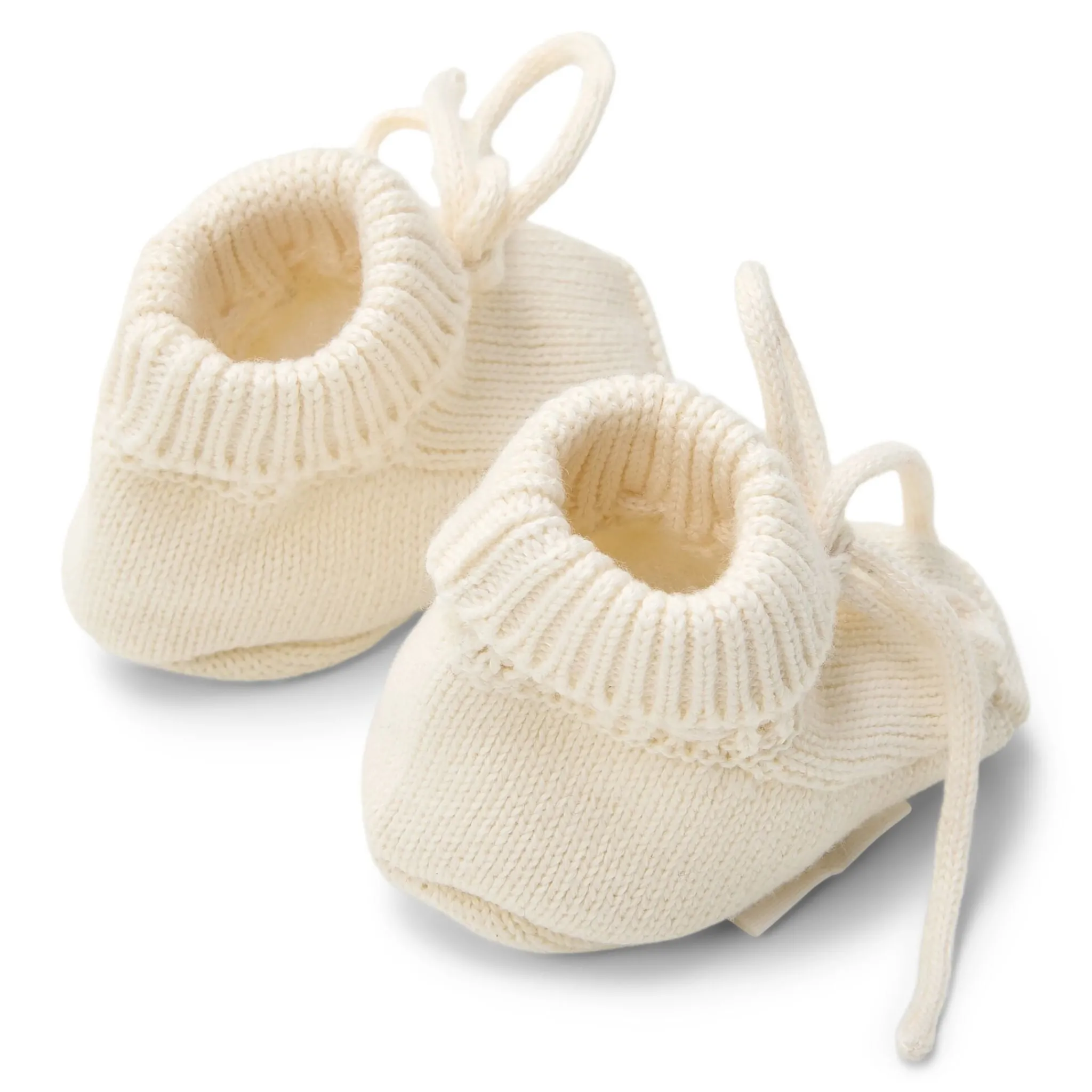 Little Dutch Slippers - White - Newborn Naturals Clearance