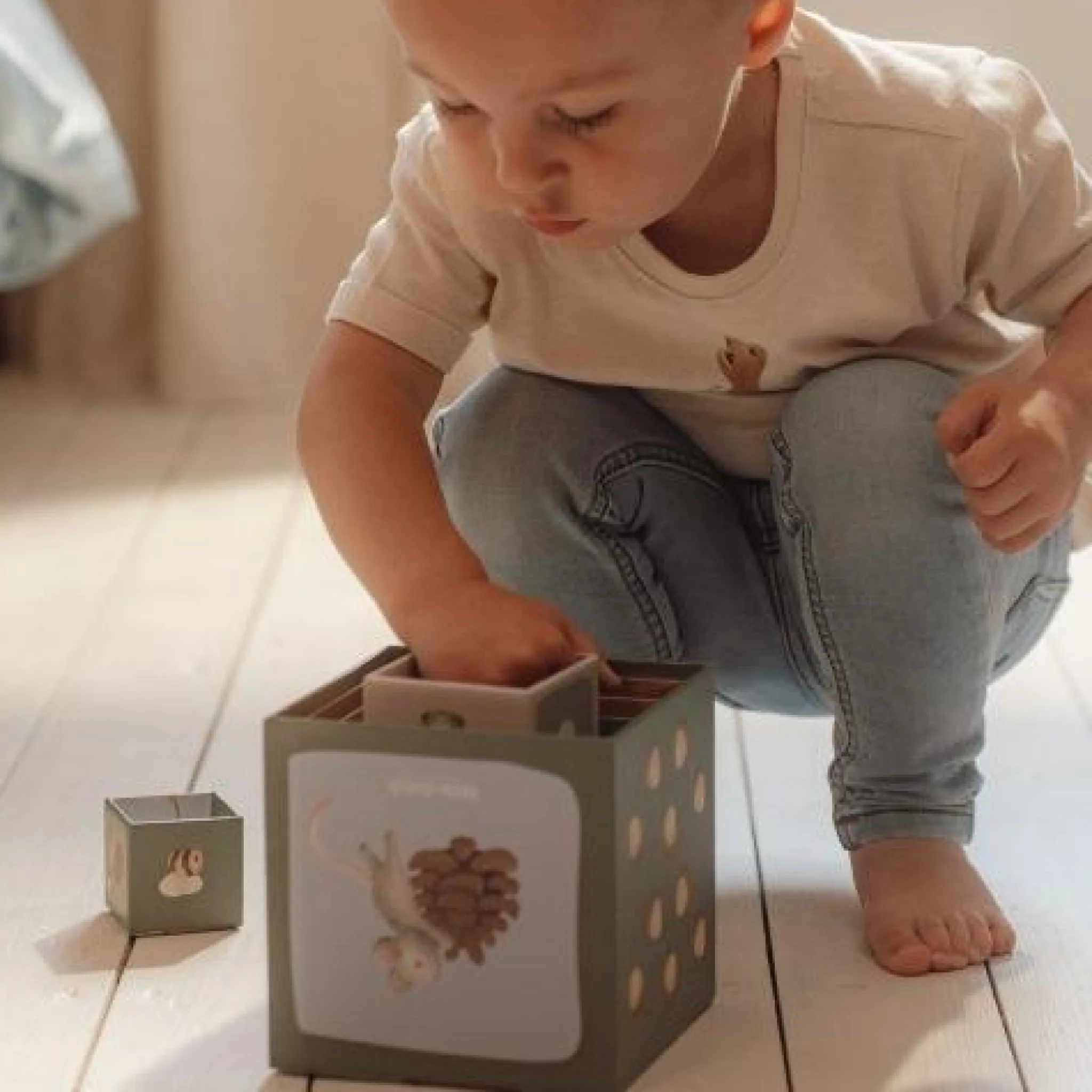 Little Dutch Stacking blocks - Blue - Forest Friends