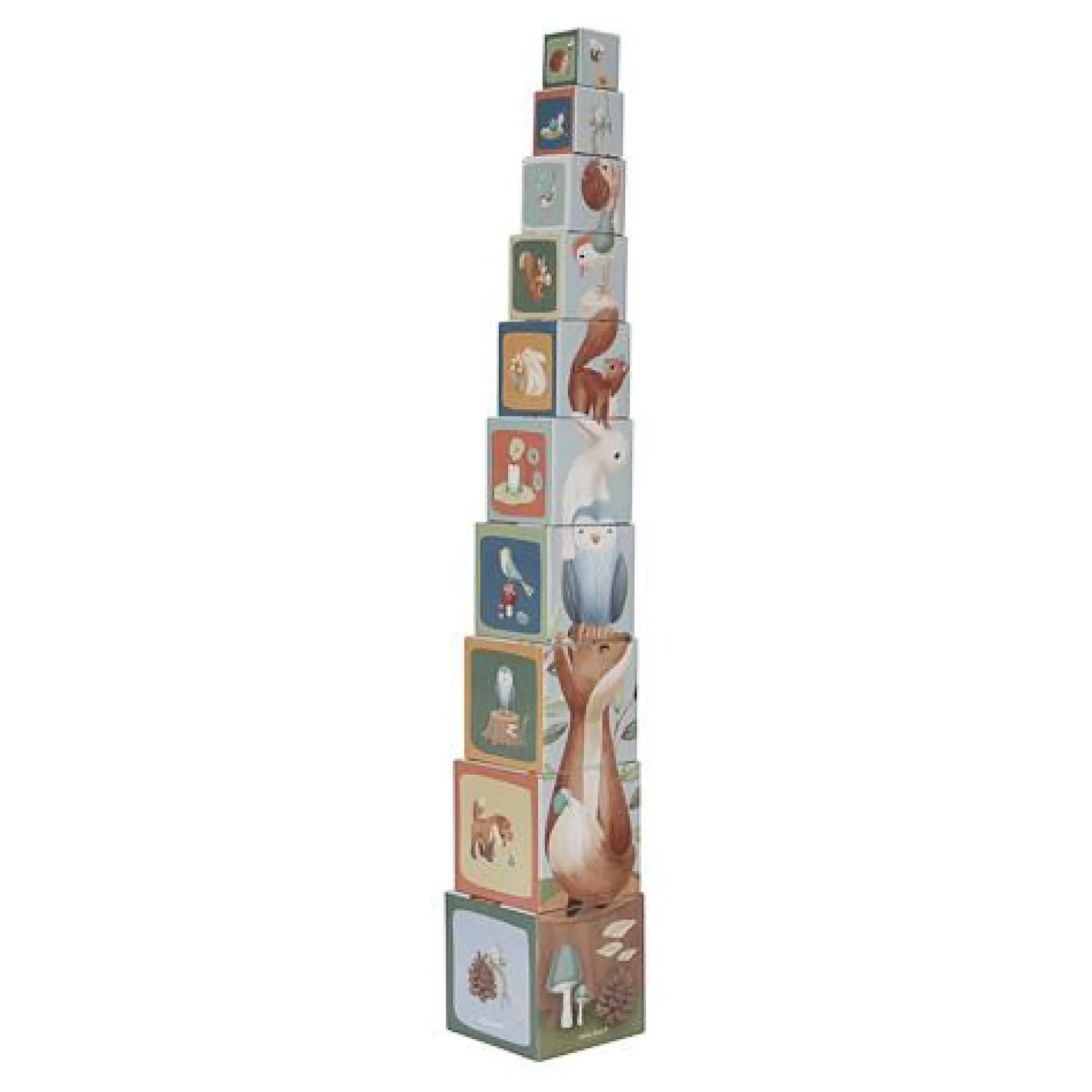 Little Dutch Stacking blocks - Blue - Forest Friends