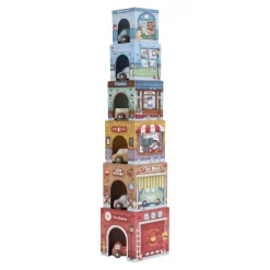 Little Dutch Stacking blocks with cars – Multicolored – Essentials Discount