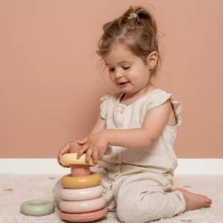 Little Dutch Stacking rings Pink plastic