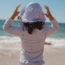 Little Dutch Sun hat - Purple - Stripes Clearance