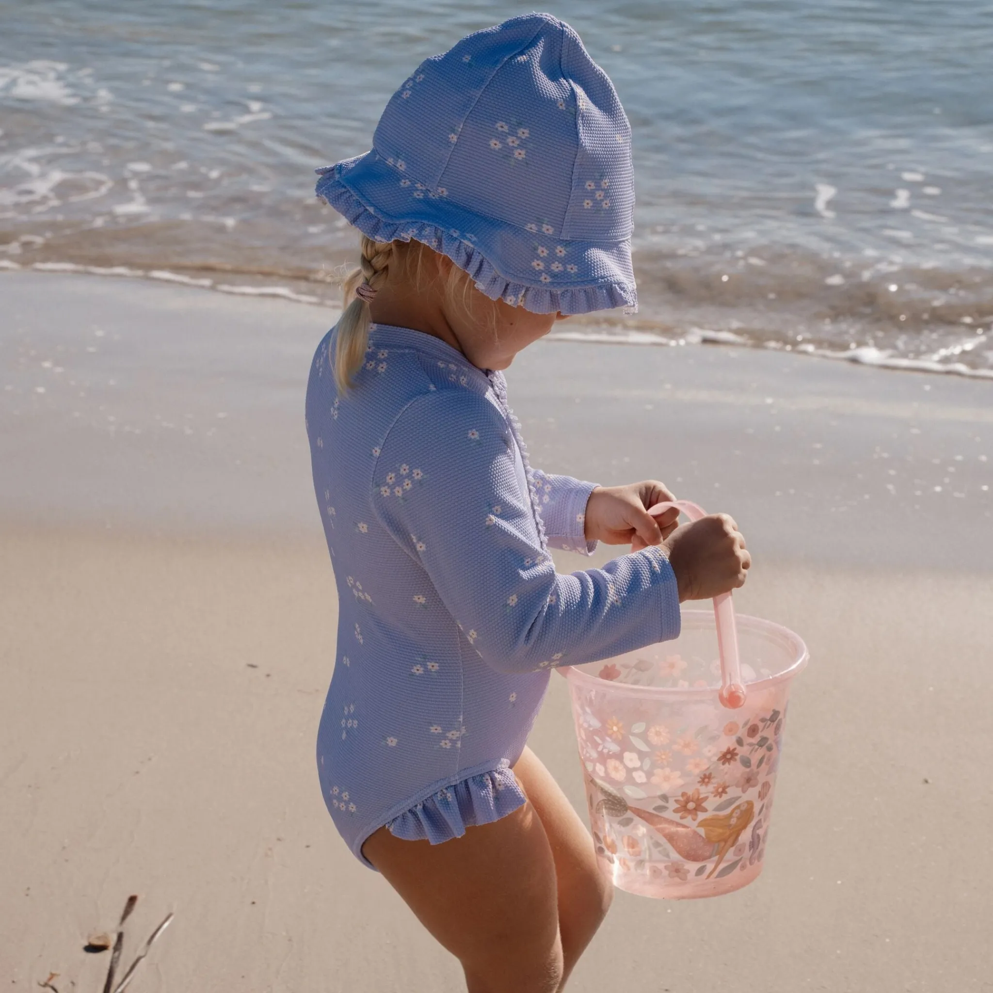 Little Dutch Sun hat - Purple - Stripes Clearance