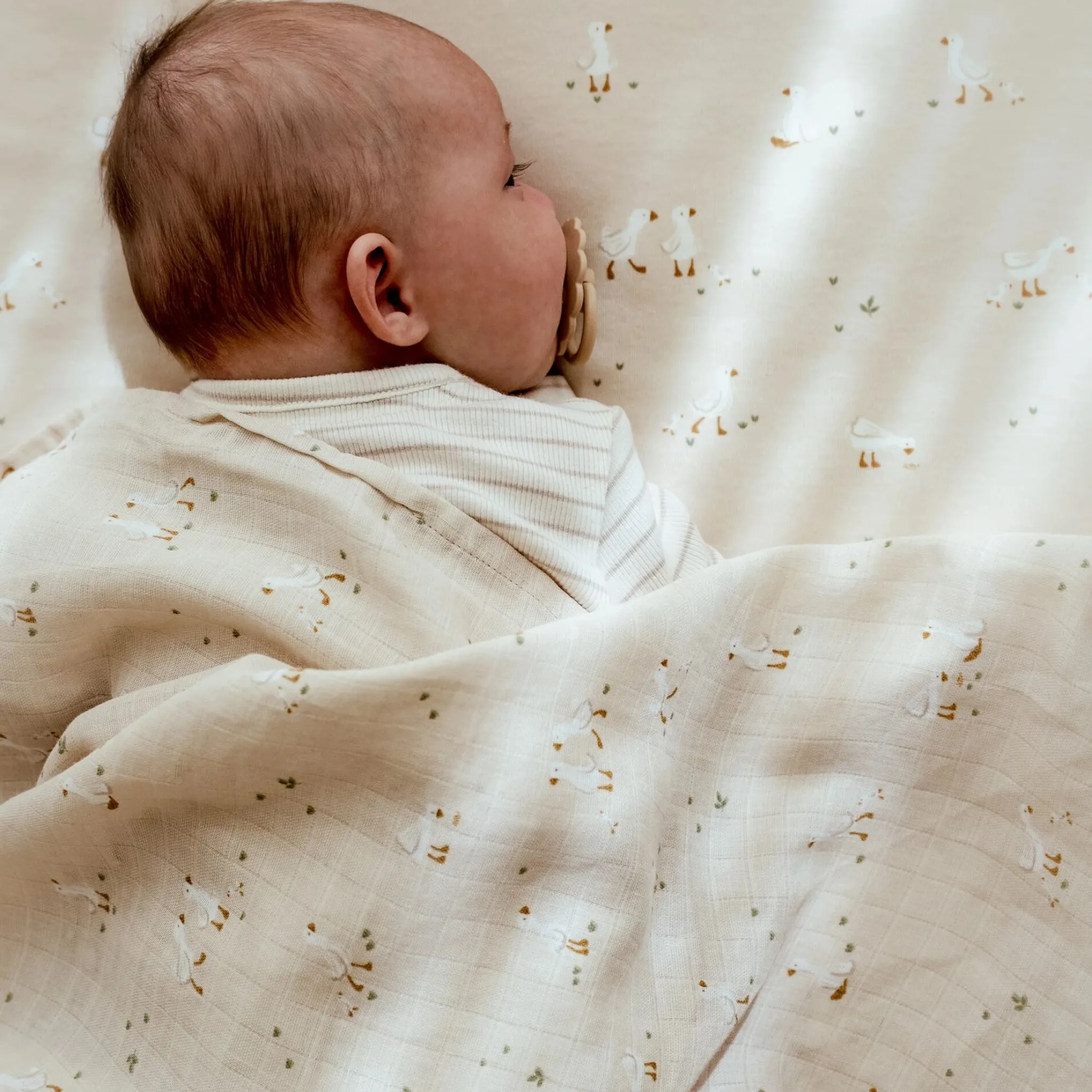 Little Dutch Swaddle - Beige - 120 cm - Newborn Naturals - Little Goose Online