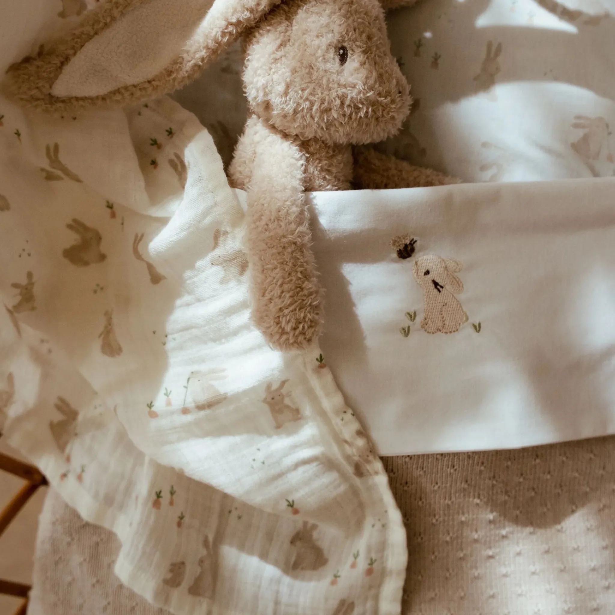 Little Dutch Swaddle - White - 120 cm - Newborn Naturals - Baby Bunny Online
