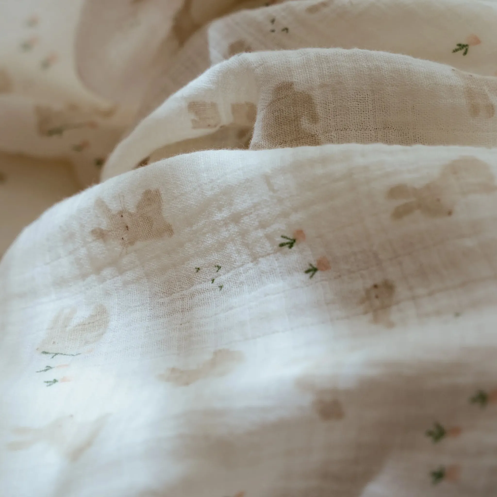 Little Dutch Swaddle - White - 120 cm - Newborn Naturals - Baby Bunny Online