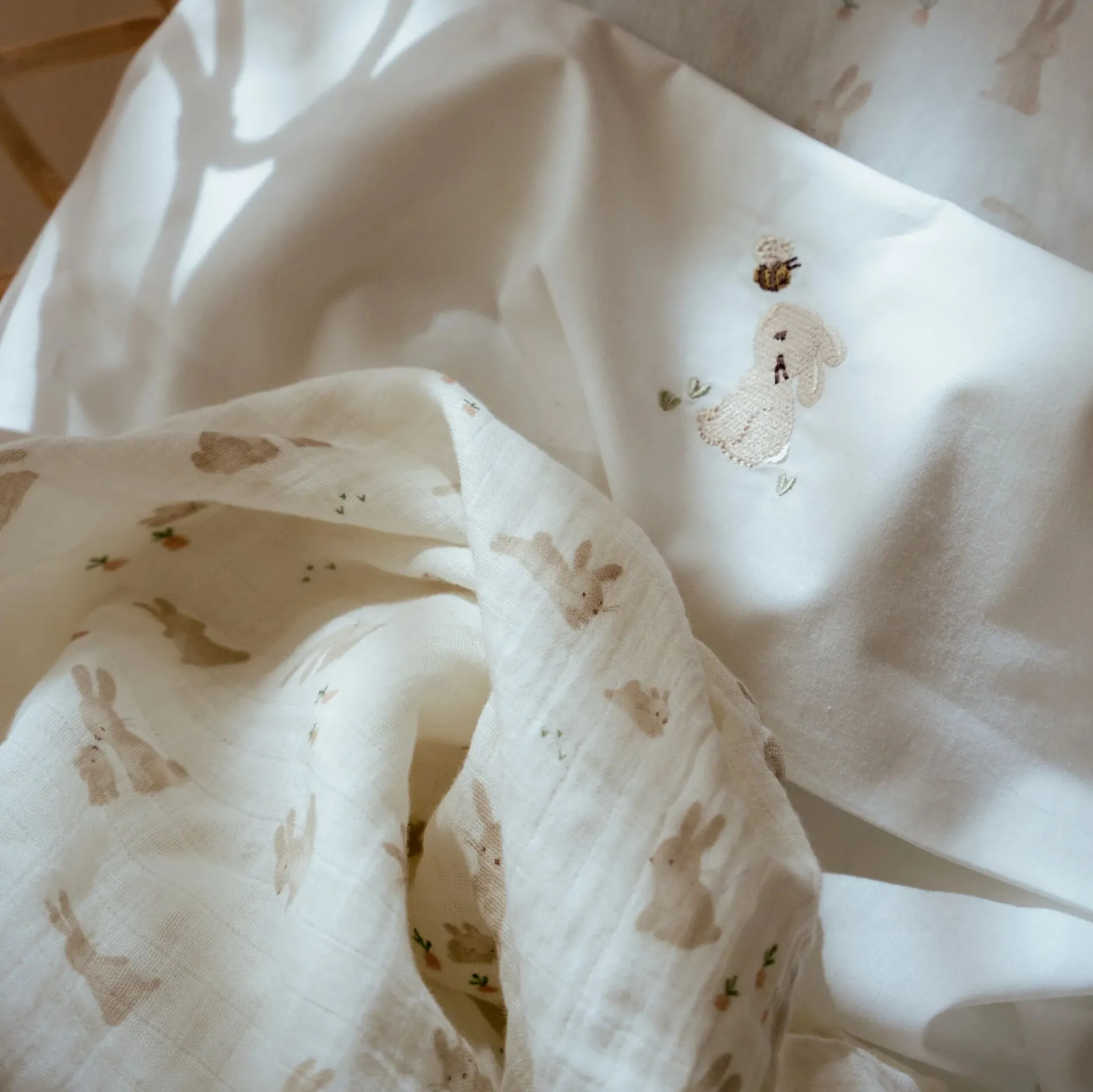 Little Dutch Swaddle - White - 120 cm - Newborn Naturals - Baby Bunny Online