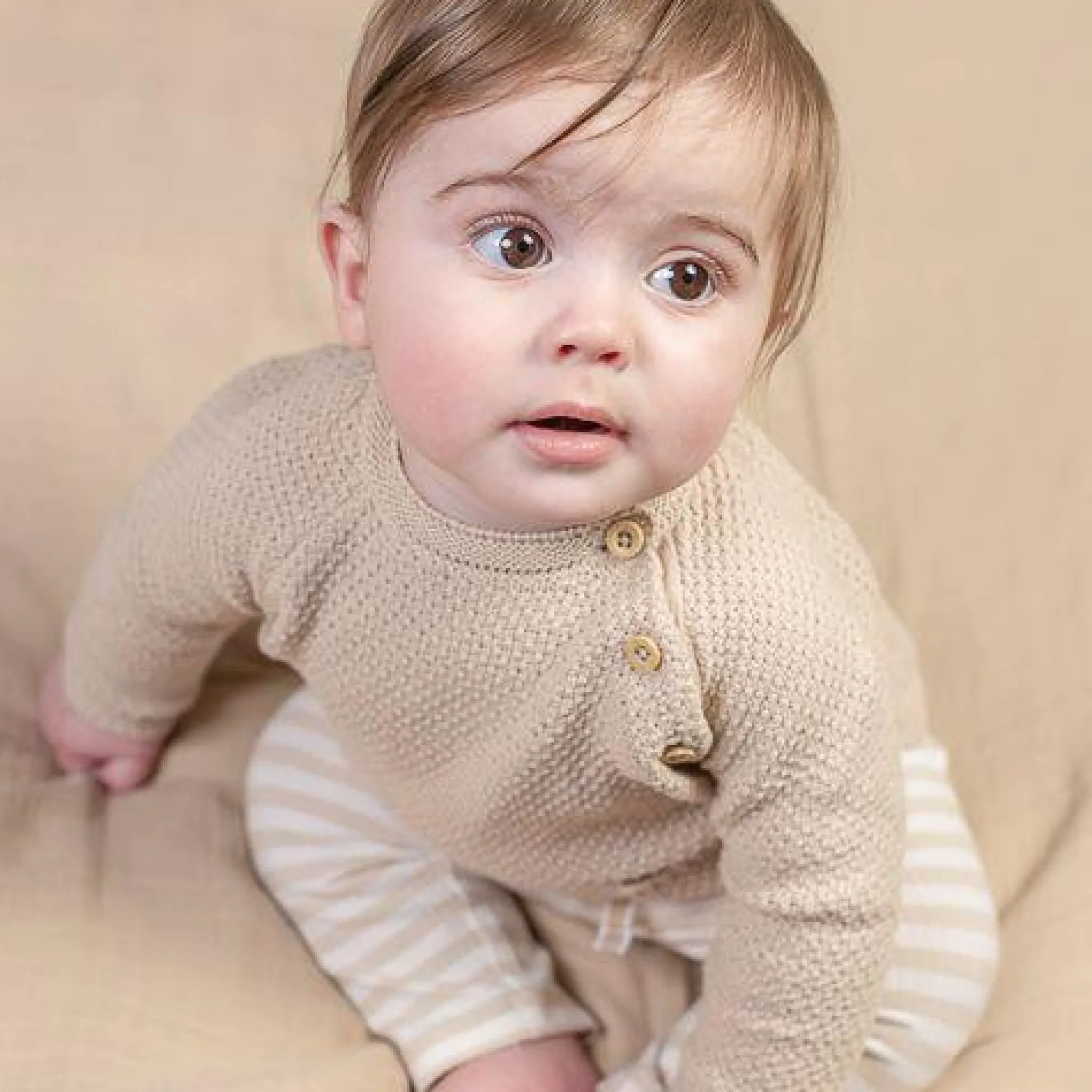 Little Dutch Sweater - Sand - Newborn Naturals Sale