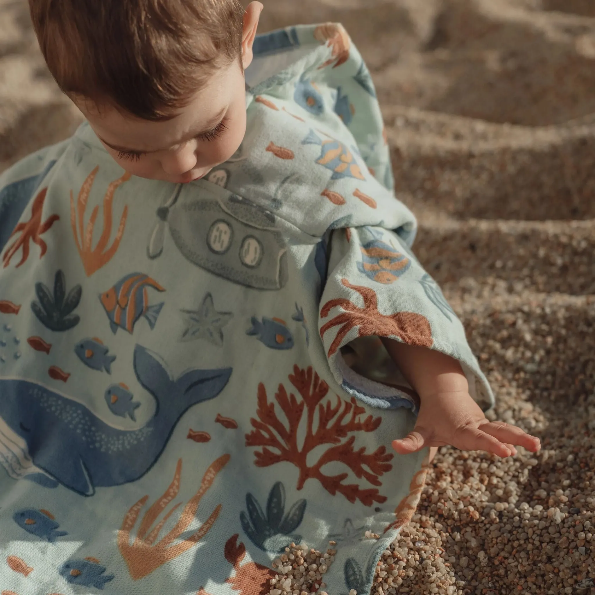 Little Dutch Swim Coll. 26 Beach poncho Ocean world Multicolour New