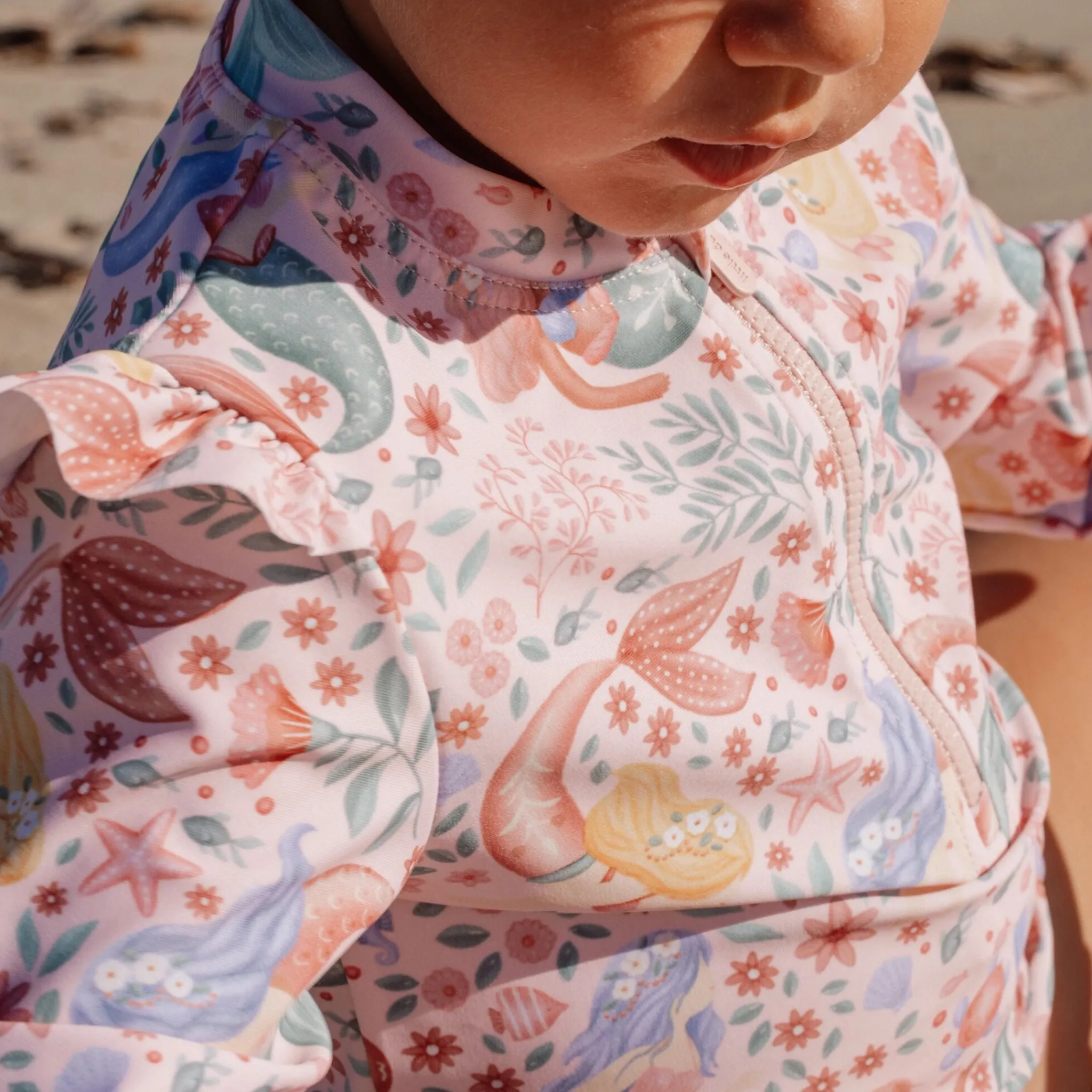 Little Dutch Swim set - UPF 40 - Pink - Mermaid print Online