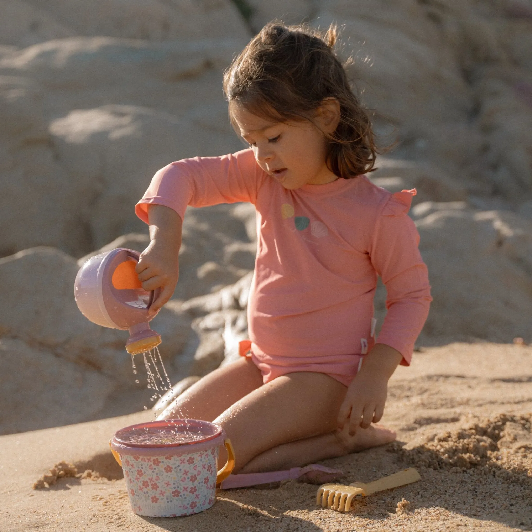Little Dutch Swim shirt long sleeve - Pink - Ocean Treasures Hot