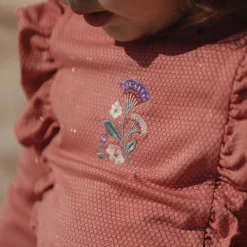 Little Dutch Swim shirt long sleeve - UPF 40 - Pink - Glitter