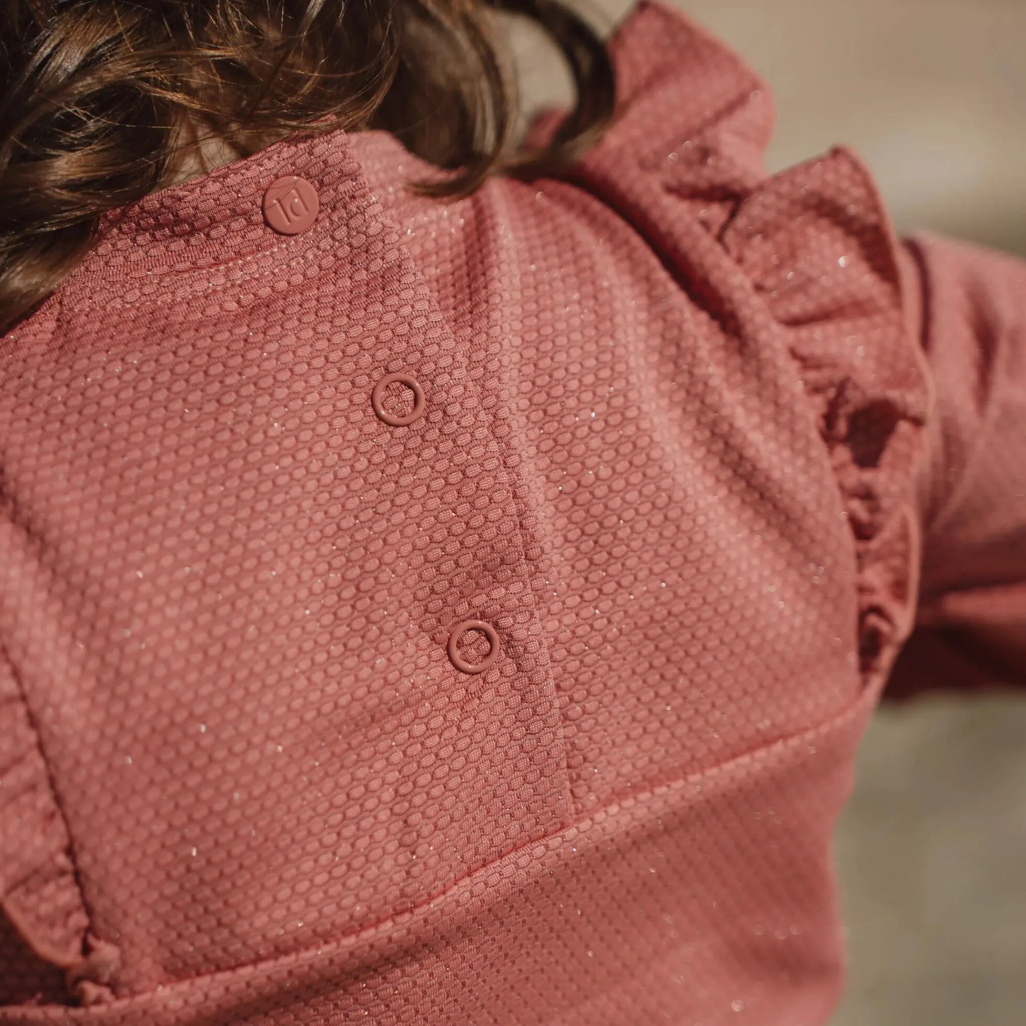 Little Dutch Swim shirt long sleeve - UPF 40 - Pink - Glitter