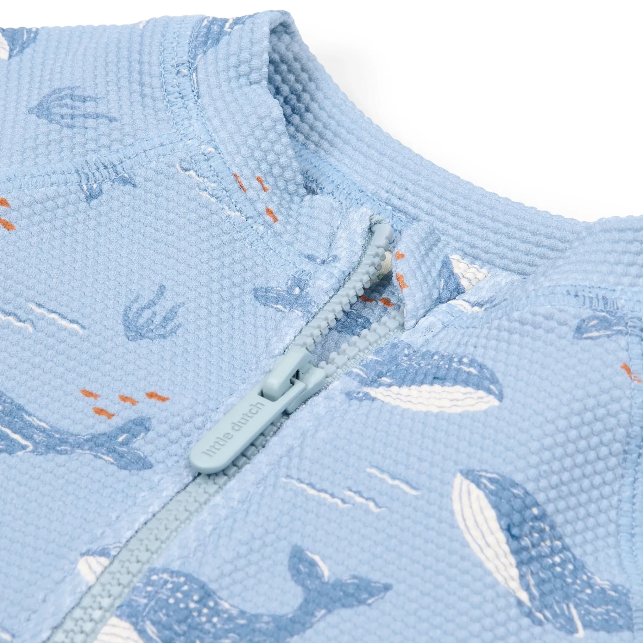 Little Dutch Swim shirt short sleeve - Blue - Ocean Splash Hot