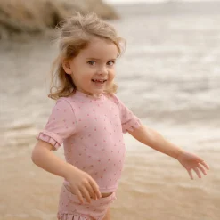 Little Dutch Swim shirt short sleeve - Light pink - Sunny Flowers Sale